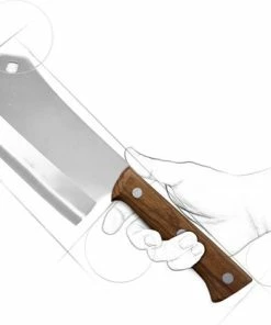 Beste Pirce ???? Discountershop Hakmes 33 Cm Heavy Duty Hakmes 470 Gram - Koksmes- Vleesmes - RVS Keukenbijl Slagersmes Voor Het Hakken Van Botten Stevig Keukenmes ???? -Bourgogne Shop 550x418 1