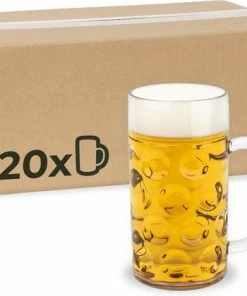 Promo ???? MyDrinkglass Plastic Bierpul | Bierpul Plastic | 20 Stuks | Oktoberfest | Plastic Glazen | Zero Waste | Herbruikbaar | Onbreekbare Bierpullen | 500 Ml | ????