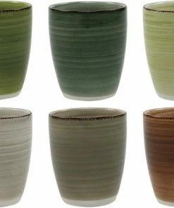 Beste Pirce ???? Studio Tavola Tavola - Koffiemokken - Zonder Oor - Kleurrijk - Aardewerk - 160Ml - 6 Stuks - Mykonos ???? -Bourgogne Shop 550x425 2