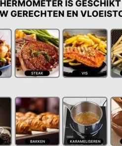 Korting ⭐ Luminize Vleesthermometer - BBQ Thermometer - Kernthermometer - Oventhermometer - Kookthermometer - 1 METER Kabel - In CELCIUS - Ingebouwde Magneet ???? -Bourgogne Shop 550x426 1