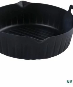 Top 10 ???? Nextwave Products - Airfryer Siliconen Bakje - Airfryer Accesoires - Ook Voor Airfryer XL En XXL - Bakvorm - 18CM - Bakpapier Alternatief - Afwasbaar - Zwart ????