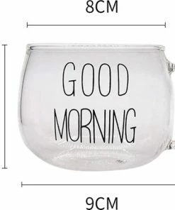 Gloednieuw ???? Malinsi Good Morning Glazen - 2 Stuks 400ml - Koffie En Thee Beker - Dessert En Ontbijt Glas - Theeglazen - Koffiebeker - Cadeau Voor Man & Vrouw - Sinterklaas & Kerst ???? -Bourgogne Shop 550x427