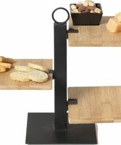 Top 10 ???? Cleana - Tapas Plateau - Serveertoren - Bamboe - 3 Lagen Inclusief Schaaltje - 26 Cm ???? -Bourgogne Shop 550x453 3