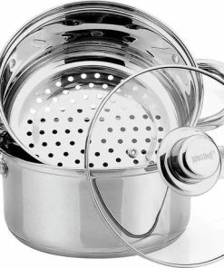 Promo ???? Kinghoff 3318 Stoompan - Ø24 Cm - Rvs - Alle Warmtebronnen ????