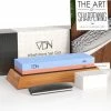 Goedkoop ⌛ Luxe Dubbelzijdige Wetsteen Slijpsteen Set 240 800 Van Edelkorund (18x6x3 CM) Met E-book Voor Messen E.d. Van VDN ✔️