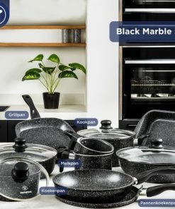 Begroting ???? Westinghouse Ovenschaal Braadslede - Ø 30 Cm - Zwart Marmer ???? -Bourgogne Shop 550x474 3