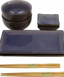 Hete verkoop ???? Tokyo Design Studio Glassy Blue Sushi Servies - 8 Delig - 2 Persoons ???? -Bourgogne Shop 550x481 8
