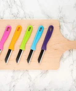 Hete verkoop ???? RÖR Solingen Schilmesje Aardappelmesje - RVS Glad - 16 Cm - Mix Kleur - 10 Stuks ???? -Bourgogne Shop 550x483 1