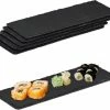 Promo ❤️ Relaxdays Serveerplank Leisteen 6 Stuks - Borrelplank - Kaasplank - Sushi - 30 X 10 Cm ????
