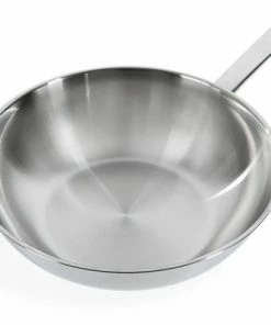 Uitgang ⭐ BK Wokpan Bright RVS - ø 28 Cm - Zonder Anti-aanbaklaag ????