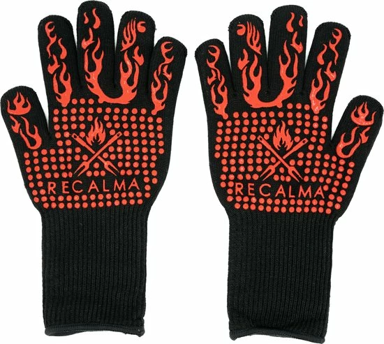 Gloednieuw ???? Recalma Hittebestendige Ovenwanten & Barbecuehandschoenen - Rood - Tot 800 °C - 2 Stuks - BBQ - Inclusief Ophanghaak ???? 5 Gloednieuw ???? Recalma Hittebestendige Ovenwanten & Barbecuehandschoenen - Rood - Tot 800 °C - 2 Stuks - BBQ - Inclusief Ophanghaak ???? - Afbeelding 5