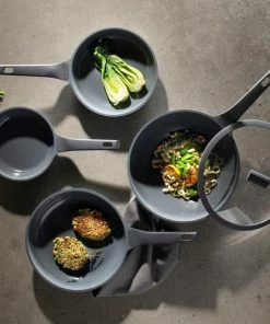 Gloednieuw ✨ Sola Wokpan Ceramica - Ø 30 Cm - Zwart - Aluminium - Antiaanbaklaag ???? -Bourgogne Shop 550x497 1