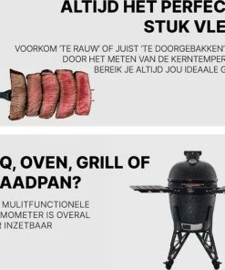 Korting ⭐ Luminize Vleesthermometer - BBQ Thermometer - Kernthermometer - Oventhermometer - Kookthermometer - 1 METER Kabel - In CELCIUS - Ingebouwde Magneet ???? -Bourgogne Shop 550x499 2
