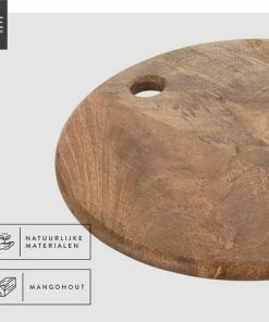 Beste Pirce ???? J-Line Snijplank Hout - Ronde Snijplank – Duurzaam Materiaal - 30x30x1.5 Cm – Mangohout ✔️ -Bourgogne Shop 550x501
