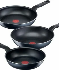 Flash-uitverkoop ???? Tefal XL Force Pannenset 3 Delig - Kookpannen Ø 24 Cm + Ø 28 Cm & Wokpan Ø 28 Cm - Niet Geschikt Voor Inductie ????