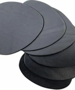 Uitgang ???? Brute Strength - Onderzetters Voor Glazen - Leer - Zwart - Semi Rond - 10 Stuks ????