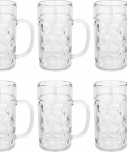 Groothandel ✨ MyDrinkglass Plastic Bierpul | Bierpul Plastic | 6 Stuks | Oktoberfest | Plastic Glazen | Zero Waste | Herbruikbaar | Onbreekbare Bierpullen | 500 Ml | ⌛