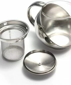 Beste Pirce ???? Youhomy Home Theepot Met Filter RVS Zilver- 1.1 Liter Glas En Zilver ✔️ -Bourgogne Shop 550x508 2