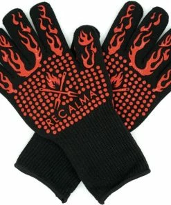 Gloednieuw ???? Recalma Hittebestendige Ovenwanten & Barbecuehandschoenen - Rood - Tot 800 °C - 2 Stuks - BBQ - Inclusief Ophanghaak ????
