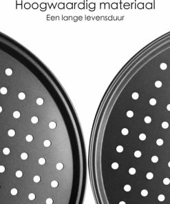 Coupon ???? Merkloos Pizza Plaat - Bakplaat - Rond - Pizzaplaat - Pizzavorm - Bakplaat Voor Oven - Zwart - 26 CM - 2 Stuks ⌛ -Bourgogne Shop 550x517 3