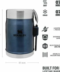Aanbiedingen ???? Stanley PMI Stanley The Legendary Food Jar + Spork 0,4L - Thermosfles - Nightfall ???? -Bourgogne Shop 550x527 6