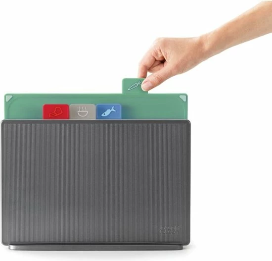 Beste deal ???? Joseph Joseph JosephJoseph - Index - Coast - Snijplank - In Houder - Medium - Set Van 4 Stuks - Grijs ???? 9 Beste deal ???? Joseph Joseph JosephJoseph - Index - Coast - Snijplank - In Houder - Medium - Set Van 4 Stuks - Grijs ???? - Afbeelding 9