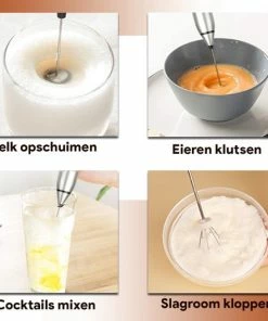 Kopen ???? Easysc Melkopschuimer Met 2 Opzetstukken - Melkopschuimer Handmatig - Melkopschuimer Elektrisch - 3 Standen - Zilver ???? -Bourgogne Shop 550x528 15
