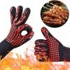 Goedkoopste ???? Merkloos BBQ Handschoen (1 Stuk) - Hittebestendig - Siliconen/Antislip - Zwart/Rood ????