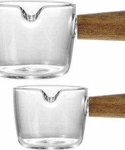 Promo ???? House Of Husk® Espresso Maat Glazen Set - Barista Shotglazen - Mini Maatbeker 50ml En 100ml - Multifuncitoneel Serveerkommetjes- Sauskom - Juskom - 2 Stuks ????