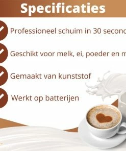 Hete verkoop ???? Earkings Melkopschuimer - Melkopschuimer Elektrisch Voor Heerlijk Melkschuim - Eenvoudige En Makkelijke Melkschuimer - Melkopschuimer Handmatig Wit ⌛ -Bourgogne Shop 550x530 8