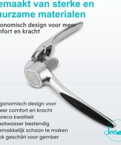 Korting ???? SOEM Products SOEM© Knoflookpers Met Ergonomische Handgreep Ook Geschikt Voor Gember - RVS - Horeca Kwaliteit - Ovaal | Black Friday 2022 - Sinterklaas - Kerst ???? -Bourgogne Shop 550x531 5