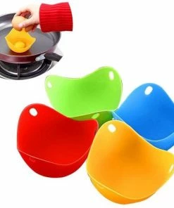 Korting ???? Merkloos Ei Pocheerder - Siliconen BPA Vrij - Eieren Pocheren - Eierkoker - Egg Benedict - Keuken Accessoire ????