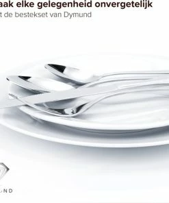 Beste deal ❤️ Dymund 8 Persoons Bestekset - (45-delig) Bestek - Incl. Serveerlepel/Suikerlepel/Serveervork/Botermes - RVS - Zilver ⌛ -Bourgogne Shop 550x533 3