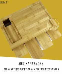 Uitgang ⌛ TammaT® Snijplank Hout - Met Opvangbakken - Bamboe Snijplank - Met Rasp - Stapelbaar Voorraadbakjes - Keuken Accessoires - Groentesnijder - Snijplank Hout - BBQ ✨ -Bourgogne Shop 550x537 11
