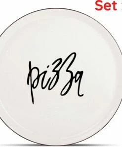 Flash-uitverkoop ???? Merk Pizzaborden 2 Delige Set - Diameter 31cm - Wit Porselein ????