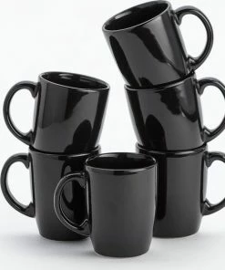 Top 10 ???? Lite-Body - Hermes - Thee Beker 30cl Set Van 6 - Mystique Zwart ????