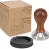 Nieuw ???? Navaris Koffie En Espresso Tamper - Stamper Voor Het Aandrukken Van Gemalen Koffie - Van Roestvrij Staal Met Aluminium Handvat - Ø 51 Mm ????