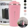 Beste Pirce ✨ Triple J TripleJ® - Koffiebeker To-Go - Thermoskan - Thermosbeker - Theebeker - Reisbeker - Travel Mug - RVS - Dubbelwandig - 510ml - Roze ????