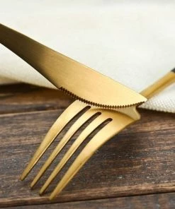 Hete verkoop ???? Timmers Trading Bestekset 6 Persoons - Gouden Bestek - Bestekset Goud 24 Delig - Vaatwasserbestendig ✔️ -Bourgogne Shop 550x541 4