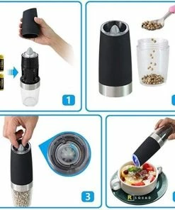 Beste recensies van ✨ RSQUAD® - Elektrische Zout Pepermolen - 1x Automatische Peper Zoutmolen - Kruidenmolen - Met Blauw LED Licht - Zwart ✔️ -Bourgogne Shop 550x542 1