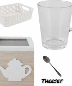 Beste deal ❤️ Merkloos Theedoos- Theedoos Set - Theeglas- Zwarte Theelepel-sint Cadeau Mama - Kerstpakket -juf Bedankt -lootje -bedankt Juf Eind Schooljaar-bedankt Juf- Voor De Geslaagde Moederdag -moederdag Cadeau - Liefste Mama-cadeau Juf - Kerstcadeau- Kerstpakket ⭐