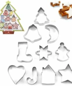 Korting ???? Blijderij Uitsteekvormen Kerst | 10 Koekvormpjes | Cookie Cutter | Bakvormen Kerst | Rvs Uitstekers Kerstkoekjes | Kerst | Kerstcadeautje ???? -Bourgogne Shop 550x543 5