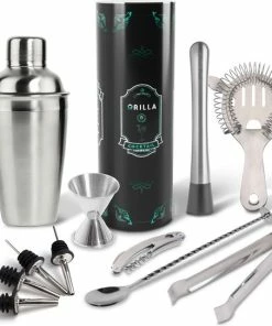Top 10 ???? Grilla Cocktail Set - Cocktail Shaker - 11-Delige Cocktailset - Cocktailshaker - RVS ????