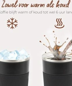 Gloednieuw ???? SIP !T® Premium RVS Koffiebeker To Go Thermosbeker – 510 ML – Herbruikbare Koffie & Theebeker – Lekvrij – Zwart - Black Friday 2022 ???? -Bourgogne Shop 550x544 16