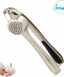 Uitgang ???? SOEM Products SOEM© Knoflookpers Met Ergonomische Handgreep Ook Geschikt Voor Gember - RVS - Horeca Kwaliteit - Nikkel | Black Friday 2022 - Sinterklaas - Kerst ???? -Bourgogne Shop 550x544 9