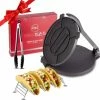 Hete verkoop ???? Rednas Tortilla Pers Pakket - Incl. Giftbox - Sinterklaas Cadeautjes - Taco Pers - Roti Maker - Wrap Pers - Incl. Taco Houder/Keukentang - Gietijzer - Ø 20CM ????