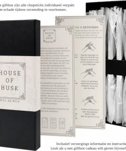 Hete verkoop ✨ House Of Husk Chopsticks Set - Koreaanse Eetstokjes - Vaatwasserbestendig - RVS - 5 Paar - Duo Tone - Zwart Goud ???? -Bourgogne Shop 550x547 15