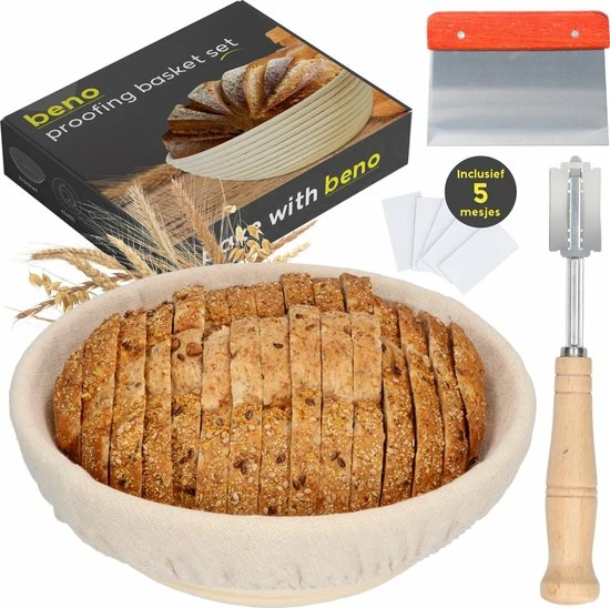 Uitgang ???? Beno® Rijsmandje Met Deegkleed Rond – Banneton Voor Brood Bakken, Deeg Rijzen - Sinterklaas Cadeau - Black Friday 2022 ???? 1 Uitgang ???? Beno® Rijsmandje Met Deegkleed Rond – Banneton Voor Brood Bakken, Deeg Rijzen - Sinterklaas Cadeau - Black Friday 2022 ????