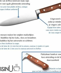 Flash-uitverkoop ⌛ CuisinU Messenset Met Messenblok En Ingebouwde Messenslijper - 6 Delig - Hout - Messenset Met Blok ???? -Bourgogne Shop 550x548 18