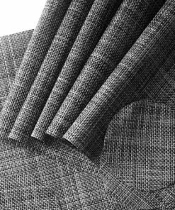 Gloednieuw ???? De Millennials Duurzame Placemats 6+6 (gratis Coaster) - Zwart- Decoratie - Hittebestendig - Makkelijk Schoon - Fijngeweven PVC - Herbruikbare - Keukenaccessoires - Cadeau ???? -Bourgogne Shop 550x549 1